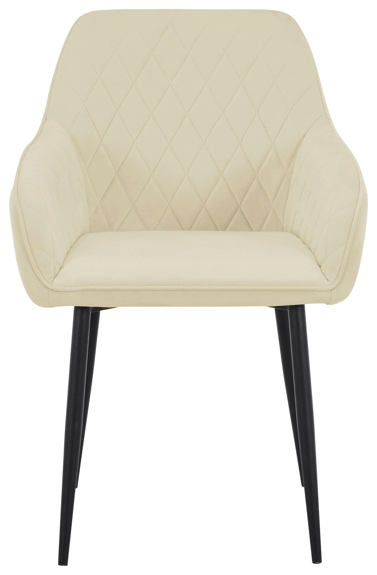 ARMLEHNSTUHL  in Eisen Webstoff  - Beige/Schwarz, Design, Textil/Metall (56/82,5/61,5cm) - Novel