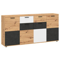 KOMODA,  - Moderno, umetna masa/leseni material (169/85/40cm) - Carryhome