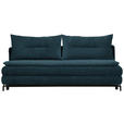 SCHLAFSOFA  in Webstoff Blau  - Blau/Schwarz, MODERN, Textil/Metall (208/73/92/102cm) - Novel