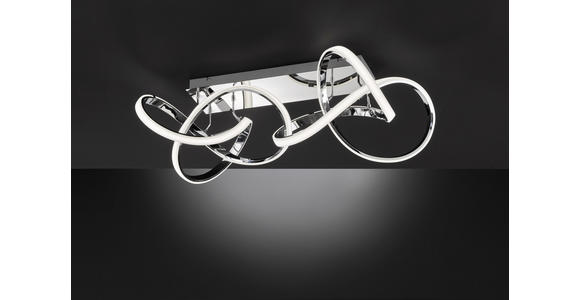 LED-DECKENLEUCHTE - Chromfarben, Design, Kunststoff/Metall (90/30,8/57cm) - Ambiente