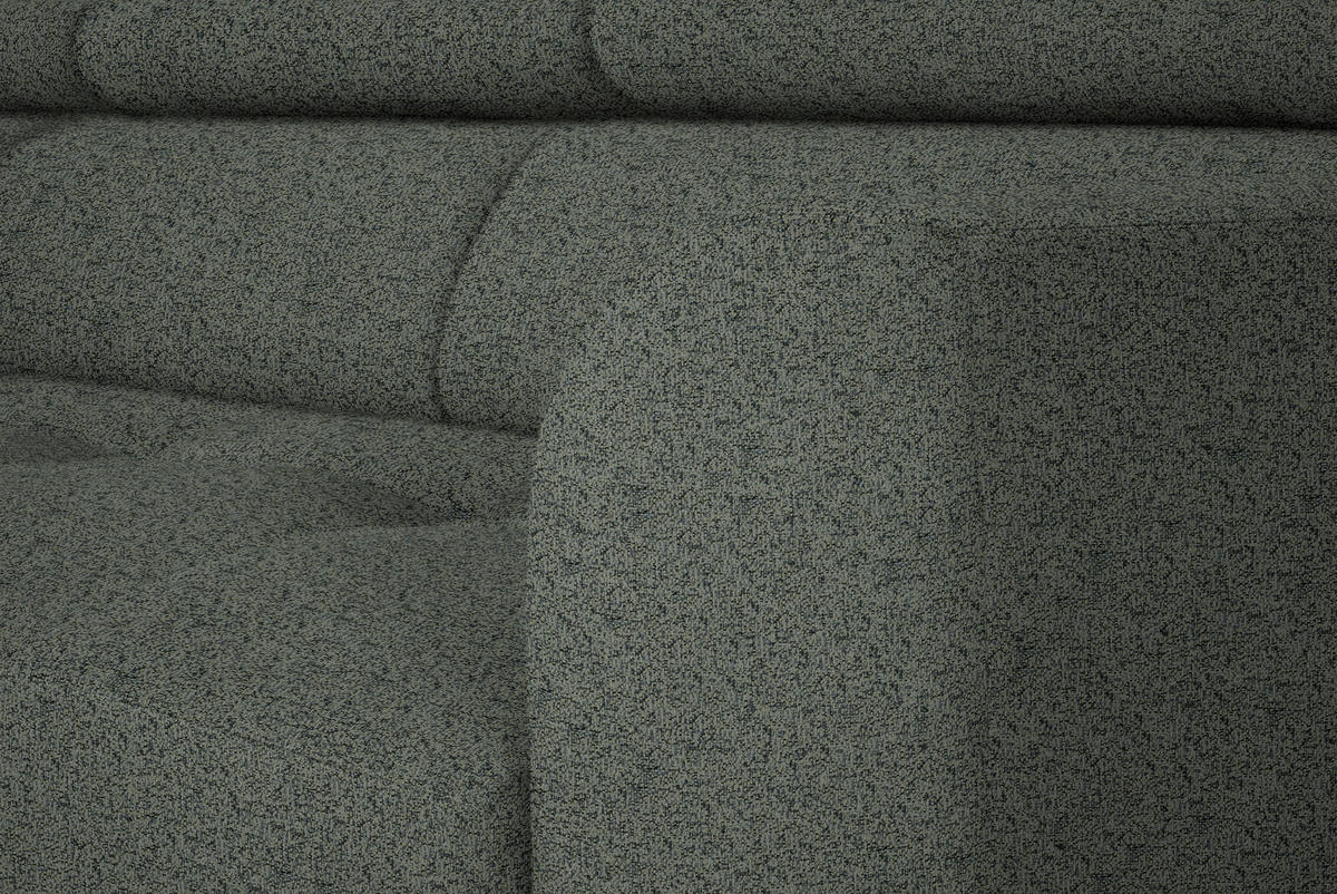 ECKSOFA in Struktur Grau  205/280 cm  - Schwarz/Grau, Design, Textil/Metall (205/280cm) - Xora