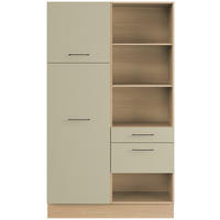 MEHRZWECKSCHRANK 120/206,2/58 cm  in Eichefarben, Salbeigrün  - Salbeigrün/Eichefarben, Basics, Holzwerkstoff/Metall (120/206,2/58cm) - Impuls