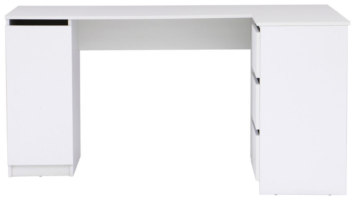 ECKSCHREIBTISCH  in Weiss  - Weiss, Modern, Holzwerkstoff (154/77/84.5cm) - MID.YOU