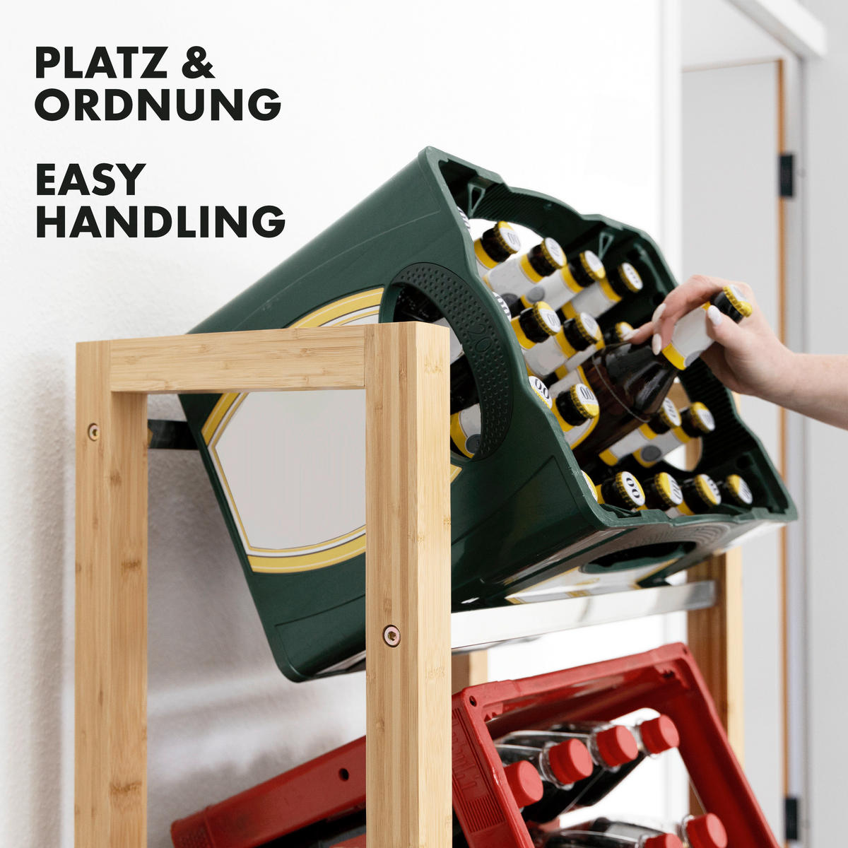 FLASCHENREGAL  - Beige, Basics, Holz (56/112/32cm) - Floordirekt