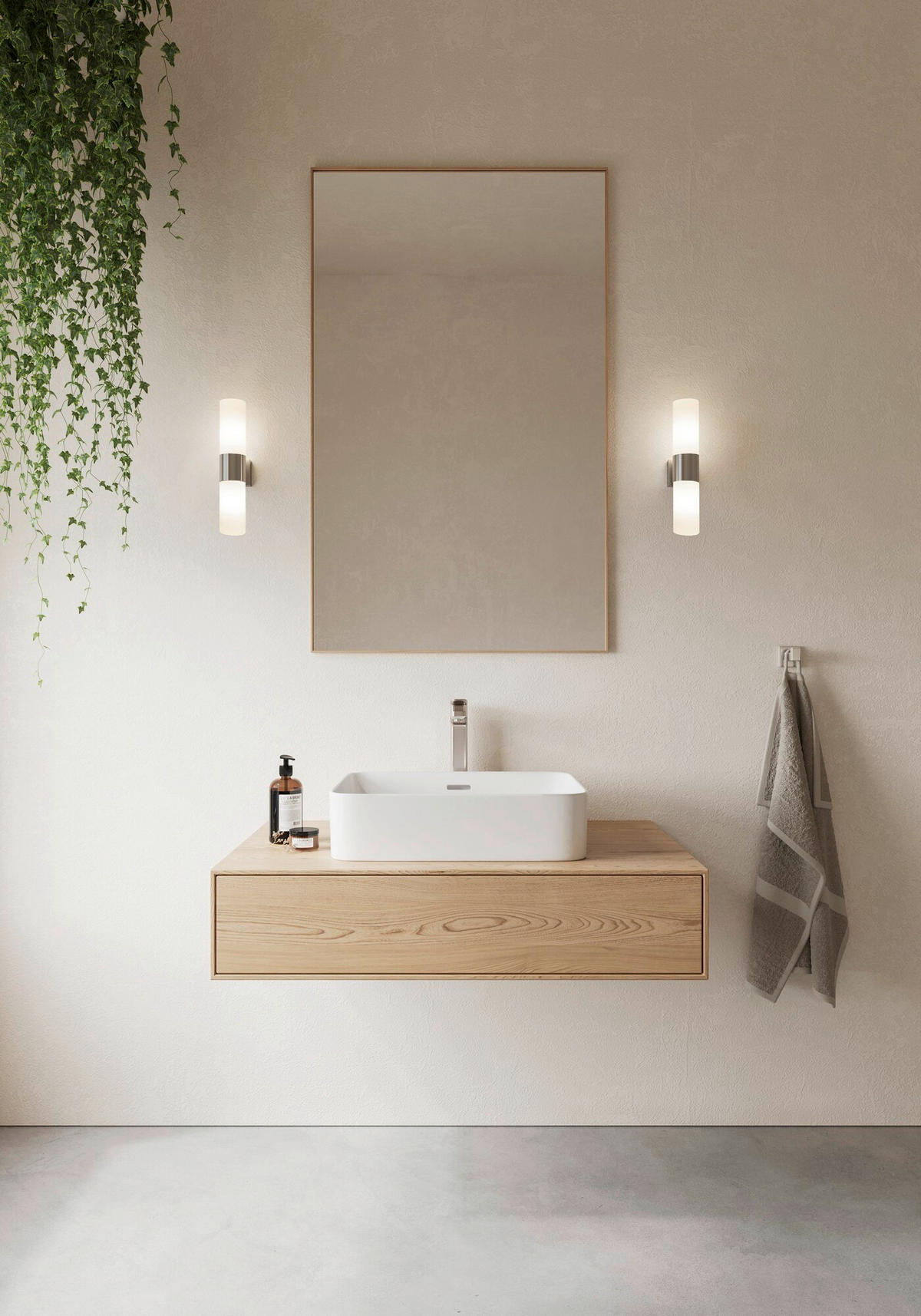 WANDLEUCHTE Tangens 6,05/9,7 cm  - Edelstahlfarben, Design, Glas (6,05/9,7cm) - Nordlux