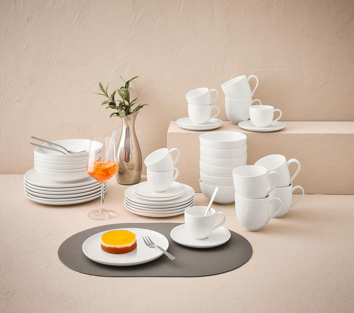 KOMBISERVICE Skagen 42-teilig  - Weiss, Design, Keramik - Ritzenhoff Breker