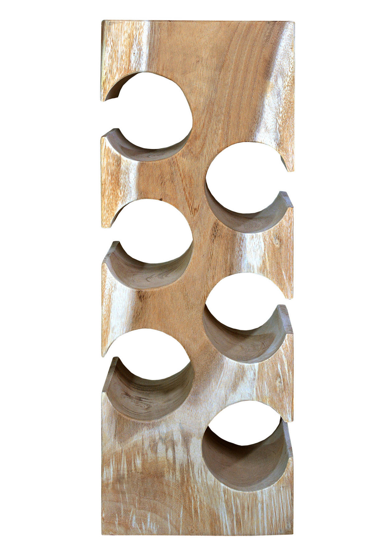 WEINREGAL  - Naturfarben, MODERN, Holz (18/56/21cm) - MID.YOU