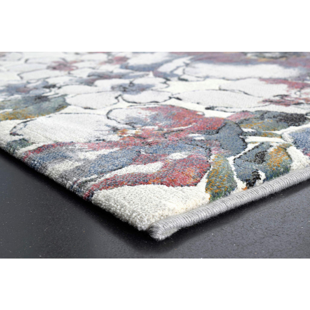 Thumbnail - Novel Webteppich Catania, Mehrfarbig, Rosa, Weiß, Textil, Floral, rechteckig, 133x195 cm, Oeko-Tex® Standard 100, für Fu...