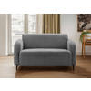 2-SITZER-SOFA in Bouclé Anthrazit  - Anthrazit/Schwarz, MODERN, Textil/Metall (140/76/90cm) - Livetastic
