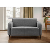 2-SITZER-SOFA in Bouclé Anthrazit  - Anthrazit/Schwarz, Modern, Textil/Metall (140/76/90cm) - Livetastic