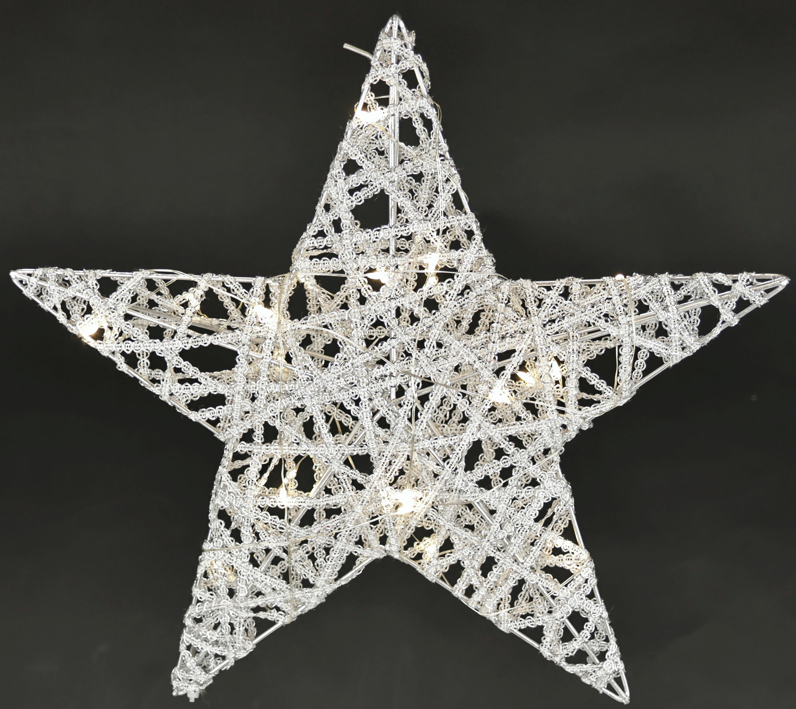 DEKOSTERN  - Silberfarben, Basics, Metall (30/30cm) - X-Mas