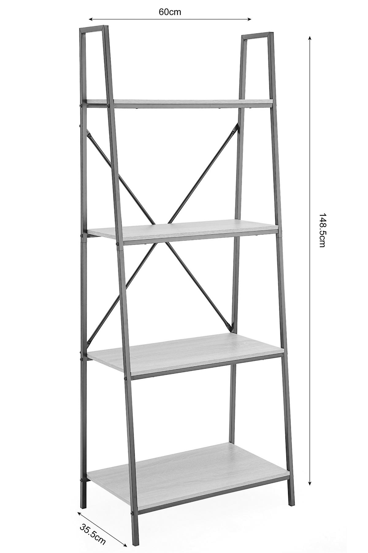 REGAL Naturfarben, Schwarz  - Schwarz/Naturfarben, Basics, Holzwerkstoff/Metall (60,5/148,5/34cm) - Xora