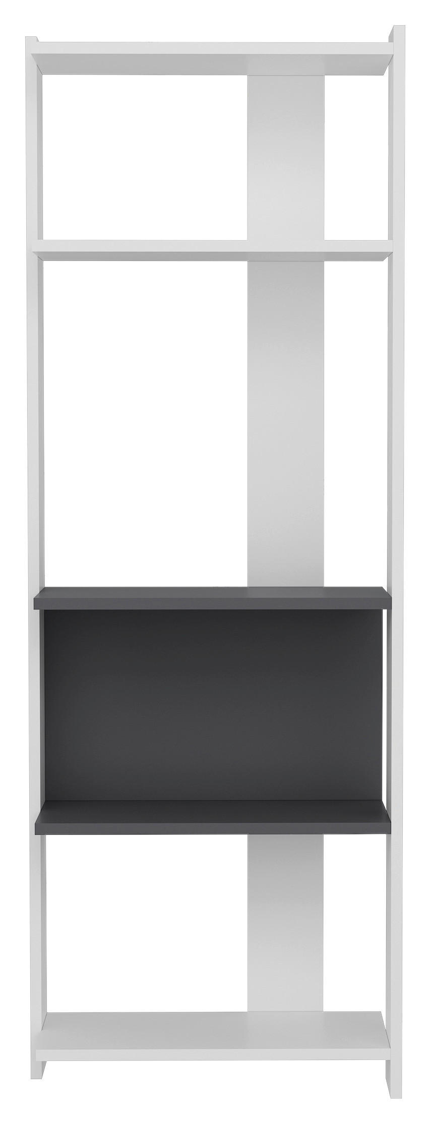 MID.YOU REGÁL, antracitová, biela, 58,6/165/26,8 cm