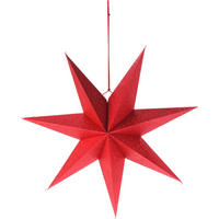 DEKORAČNÍ HVĚZDA - červená, Konvenční, papír (60/60/15cm) - Modern Living