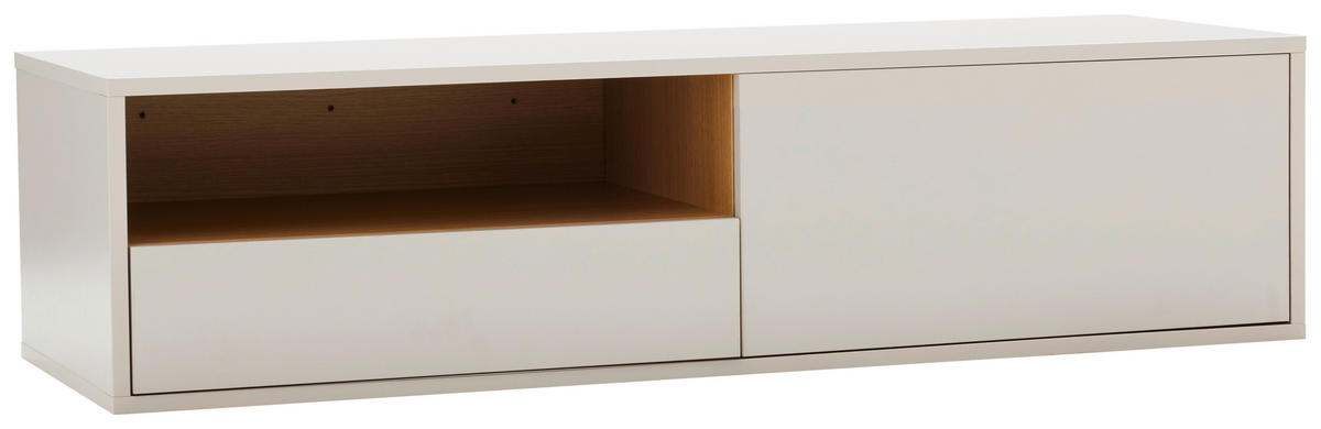 LOWBOARD  in 120/30/40 cm  - Eichefarben/Weiß, Design, Holzwerkstoff (120/30/40cm) - Xora