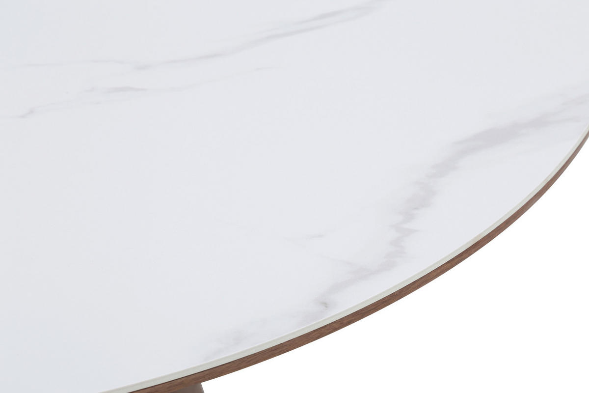 ESSTISCH in Holz, Keramik, Holzwerkstoff 120/120/75 cm  - Walnussfarben/Weiß, MODERN, Holz/Keramik (120/120/75cm) - MID.YOU