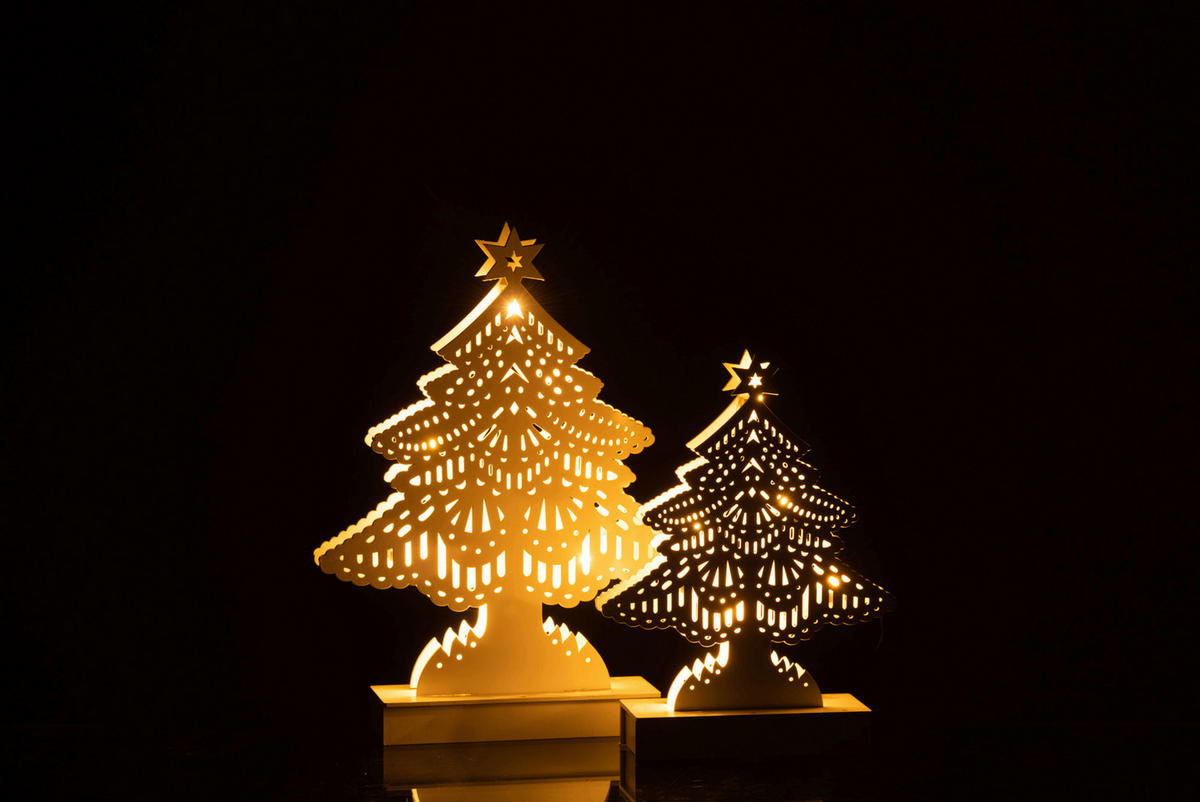 DEKOBAUM  - Weiß, Basics, Holzwerkstoff (25/6/33cm) - X-Mas