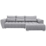 ECKSOFA in Webstoff Hellgrau  - Silberfarben/Hellgrau, MODERN, Kunststoff/Textil (304/218cm) - Carryhome