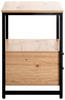 BEISTELLTISCH rechteckig Schwarz, Eichefarben  - Eichefarben/Schwarz, Design, Metall (40/30/63cm)