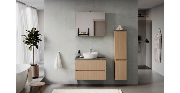 MIDISCHRANK 30/131/35 cm  - Sandfarben/Eichefarben, KONVENTIONELL, Holzwerkstoff/Kunststoff (30/131/35cm) - Xora