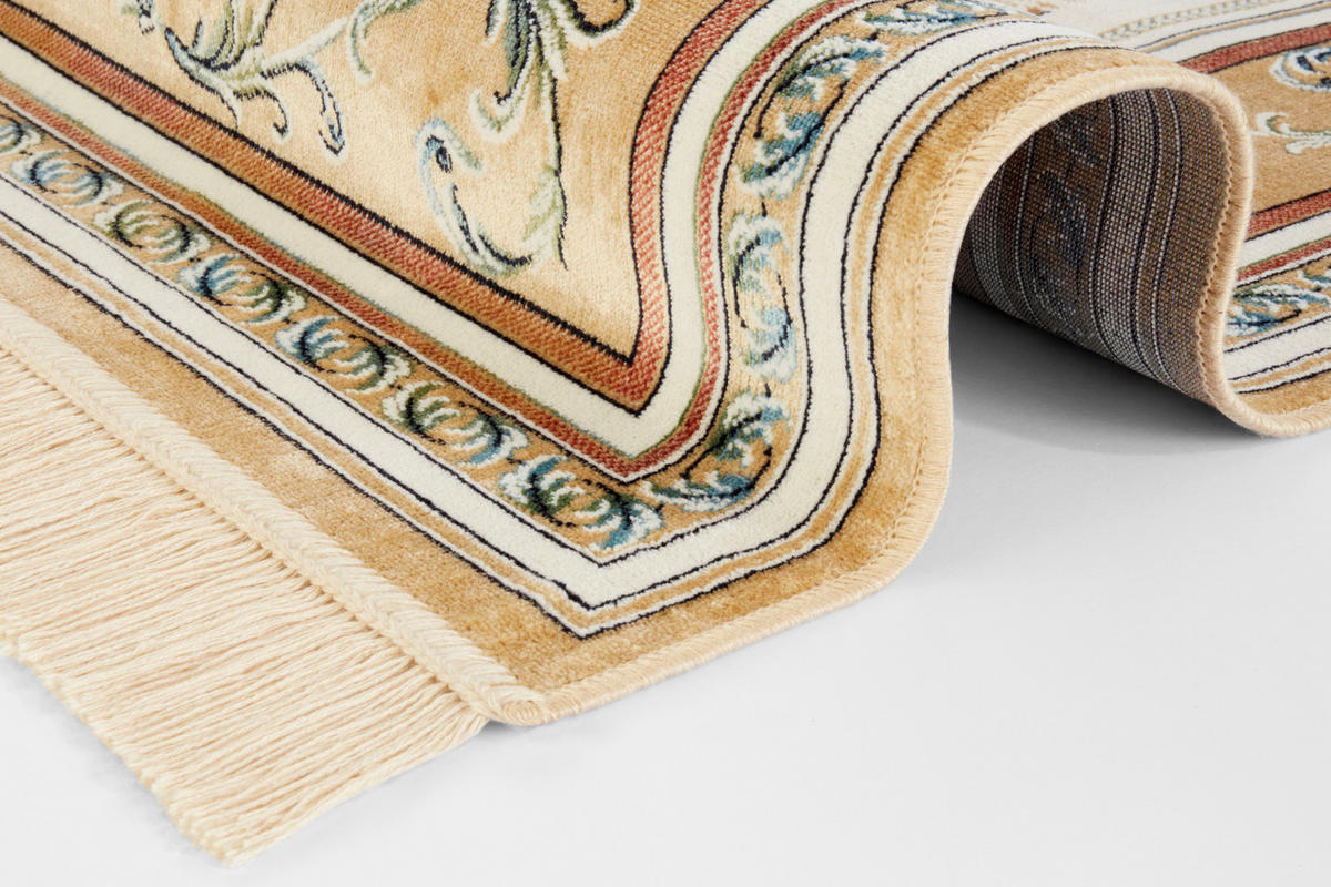 VINTAGE-TEPPICH 135/195 cm Naveh Creme, Sandfarben  - Sandfarben/Creme, Basics, Textil (135/195cm)