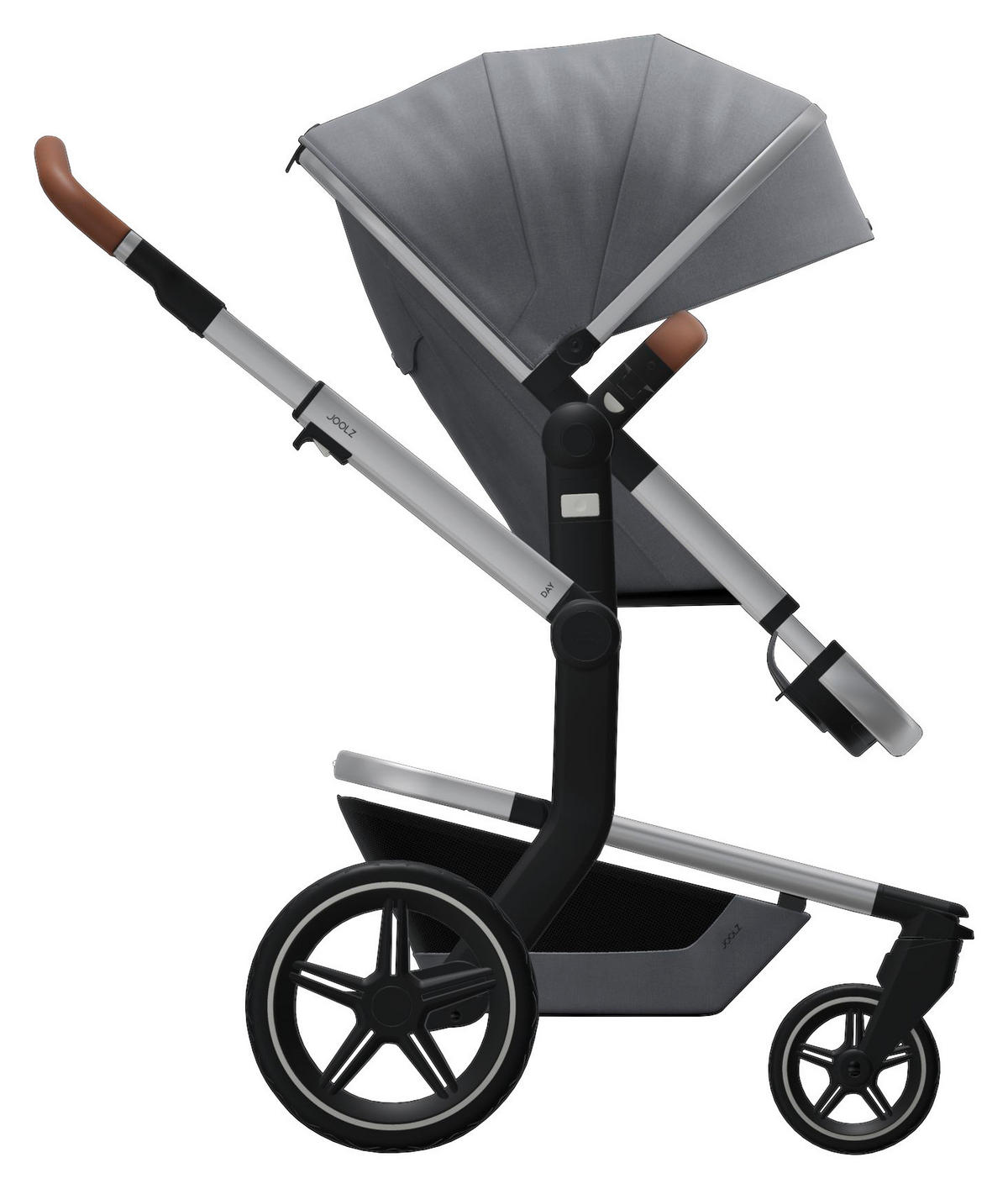 SET DJEČJIH KOLICA  Day+  - siva/srebrne boje, Trend, tekstil/metal (59,5/100-111/84cm) - Joolz