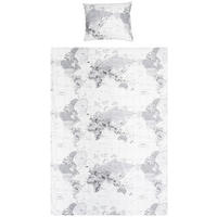 PÅSLAKANSET flatväv 150/210 cm  - vit/antracit, Basics, textil (150/210cm)