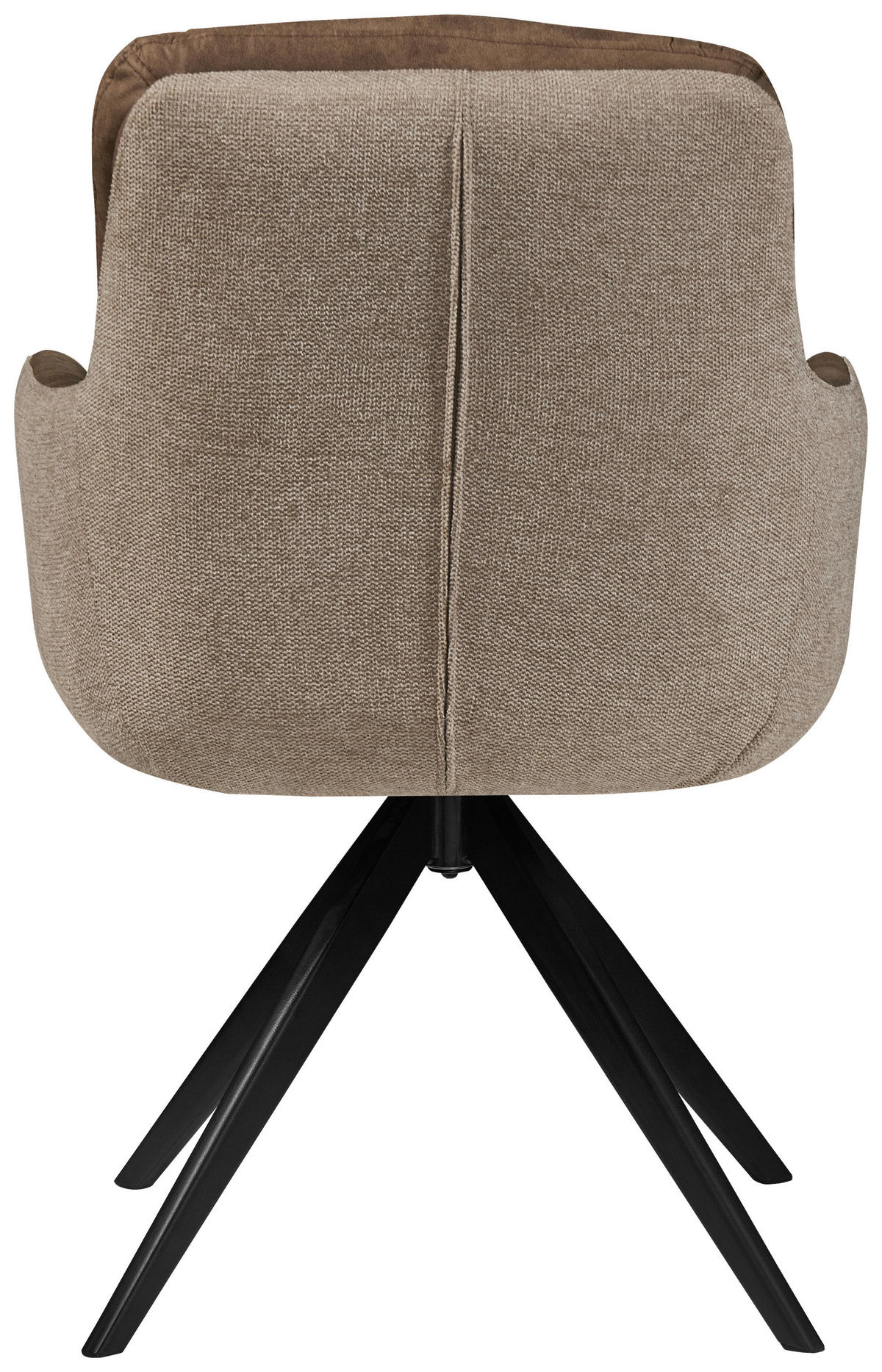 STOLIČKA S PODRÚČKAMI, kožený vzhľad, textilný výplet, hnedá - hnedá/čierna, Modern, kov/textil (57/87/64,5cm) - MID.YOU