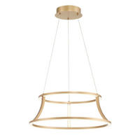 LED-HÄNGELEUCHTE 35/51/35 cm    - Goldfarben, Design, Kunststoff/Metall (35/51/35cm) - Elstead Lighting