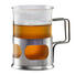 TEEGLAS 2-teilig - Klar/Silberfarben, Basics, Glas/Metall (15,50/10,50/8,00cm) - Leonardo