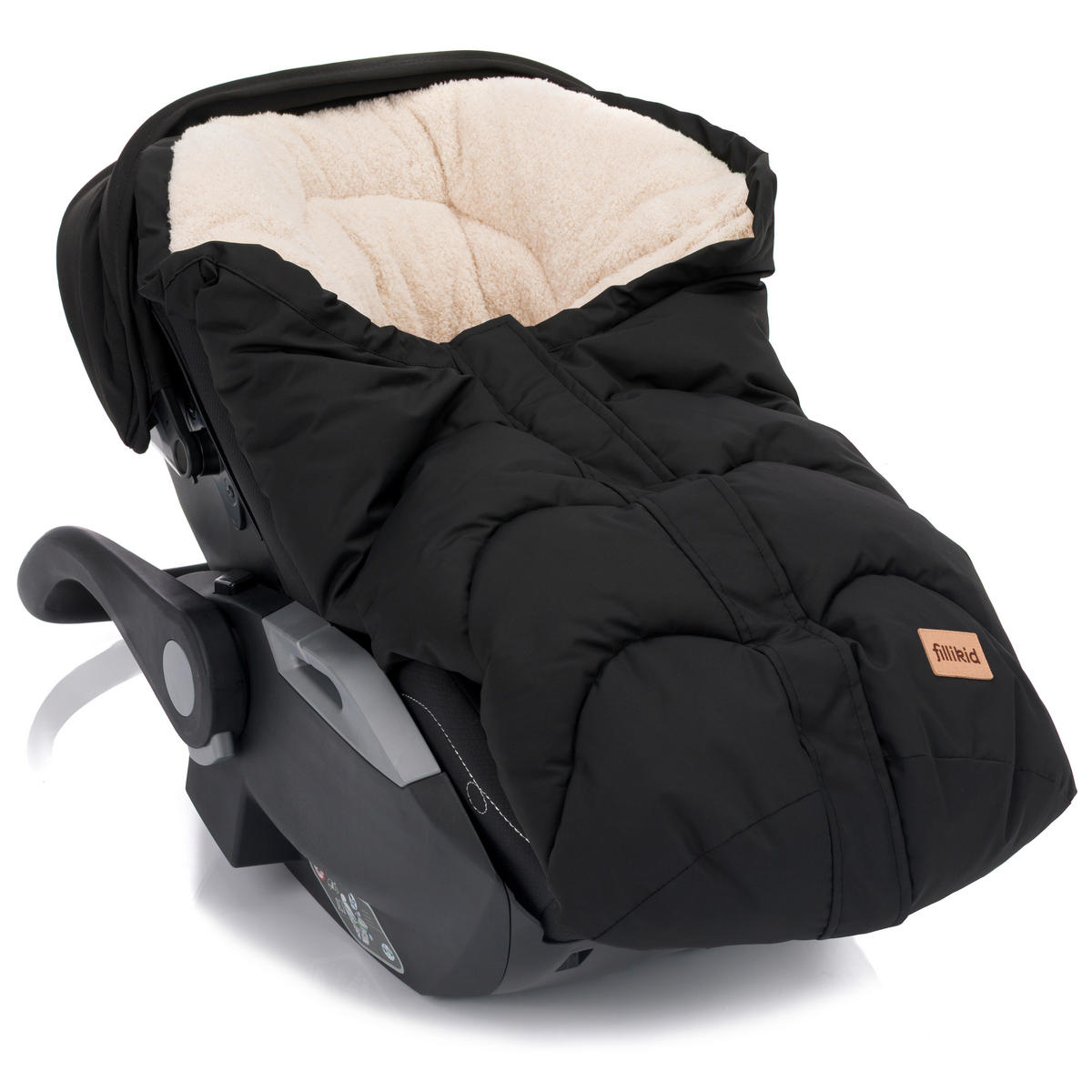 BABYSCHALEN-FUßSACK Trendy S  - Schwarz, Basics, Textil (35/80cm) - Jimmylee