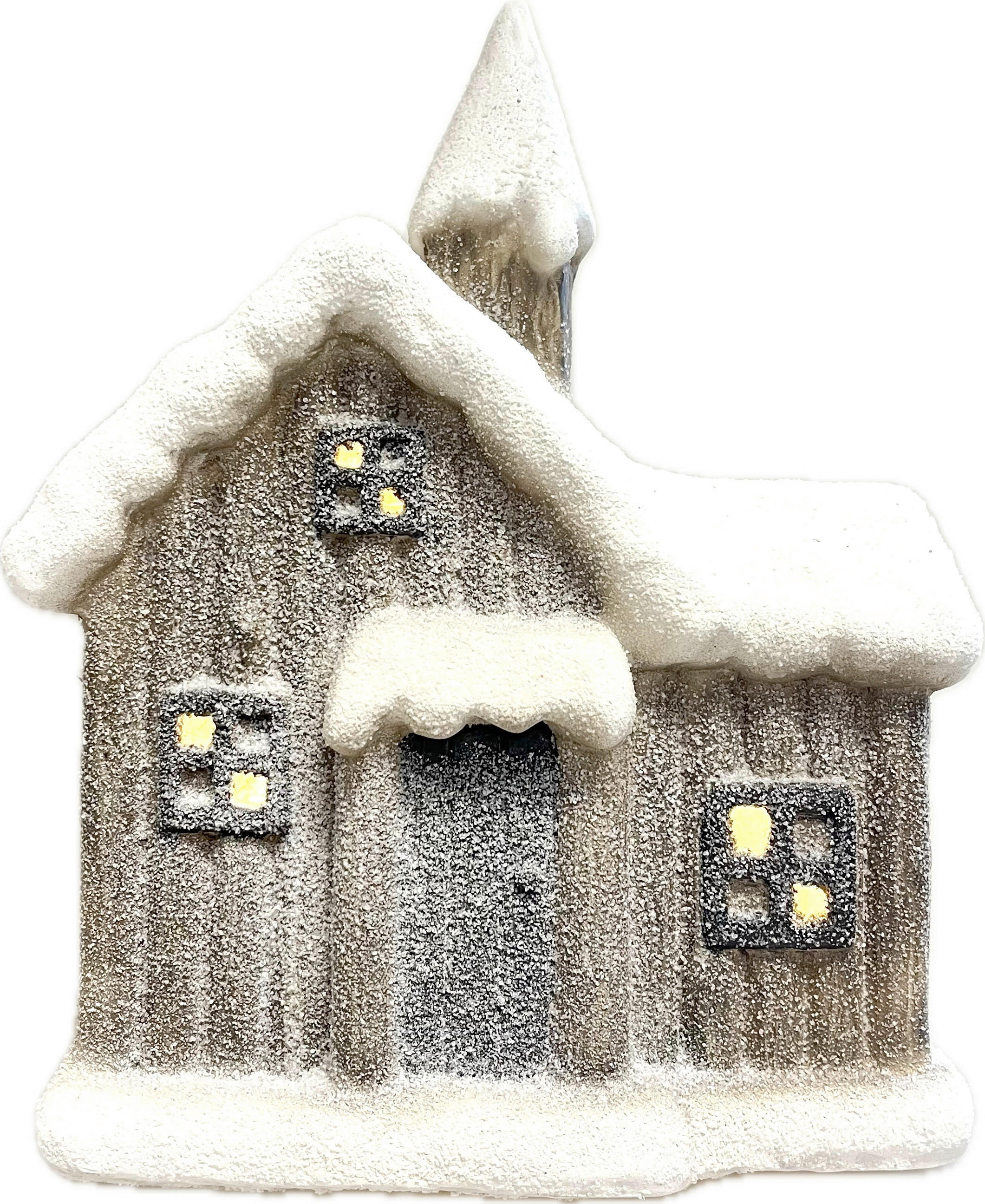 DEKORAČNÝ KOSTOL - sivohnedá, Basics, keramika (24/12,5/32,5cm)