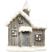 DEKORAČNÝ KOSTOL - sivohnedá, Basics, keramika (24/12,5/32,5cm)