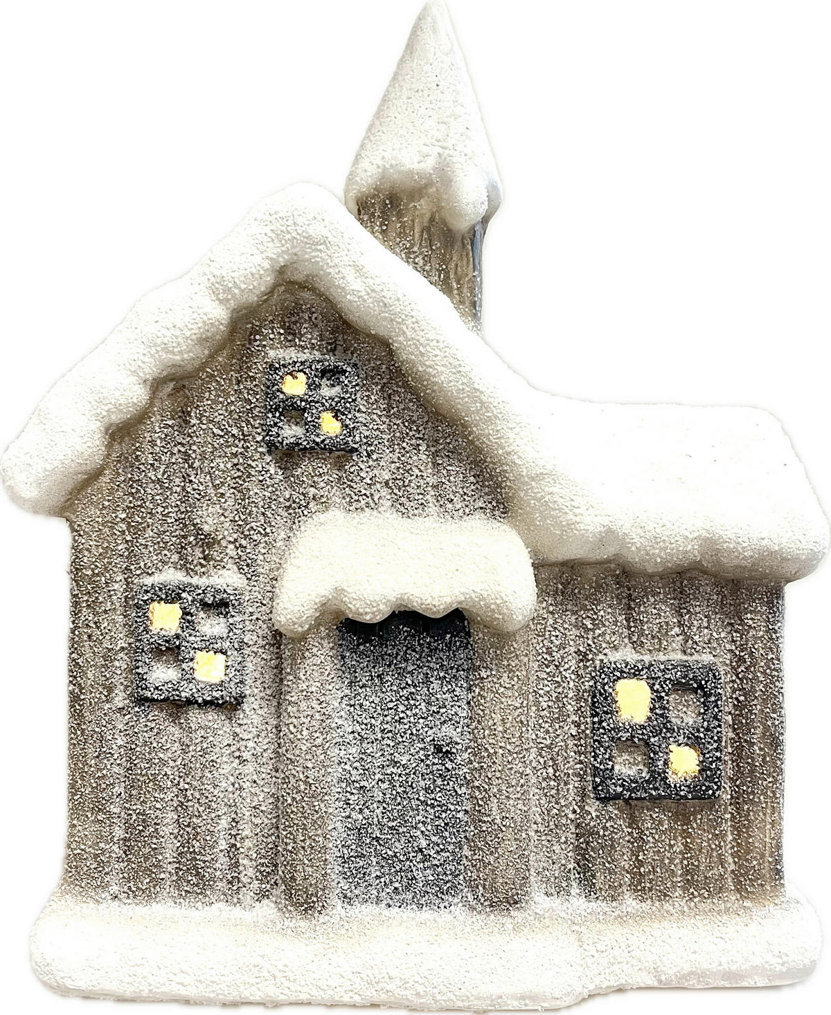 DEKORAČNÝ KOSTOL - sivohnedá, Basics, keramika (24/12,5/32,5cm)