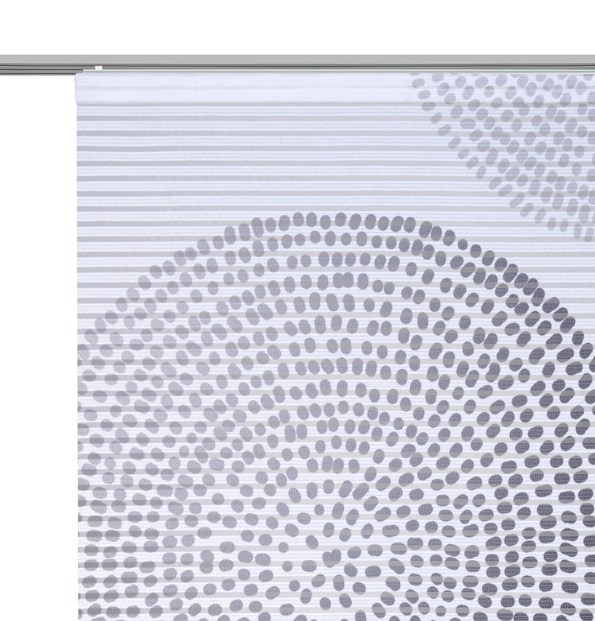 FLÄCHENVORHANG   halbtransparent   60/245 cm  - Weiß/Grau, Basics, Textil (60/245cm) - Novel