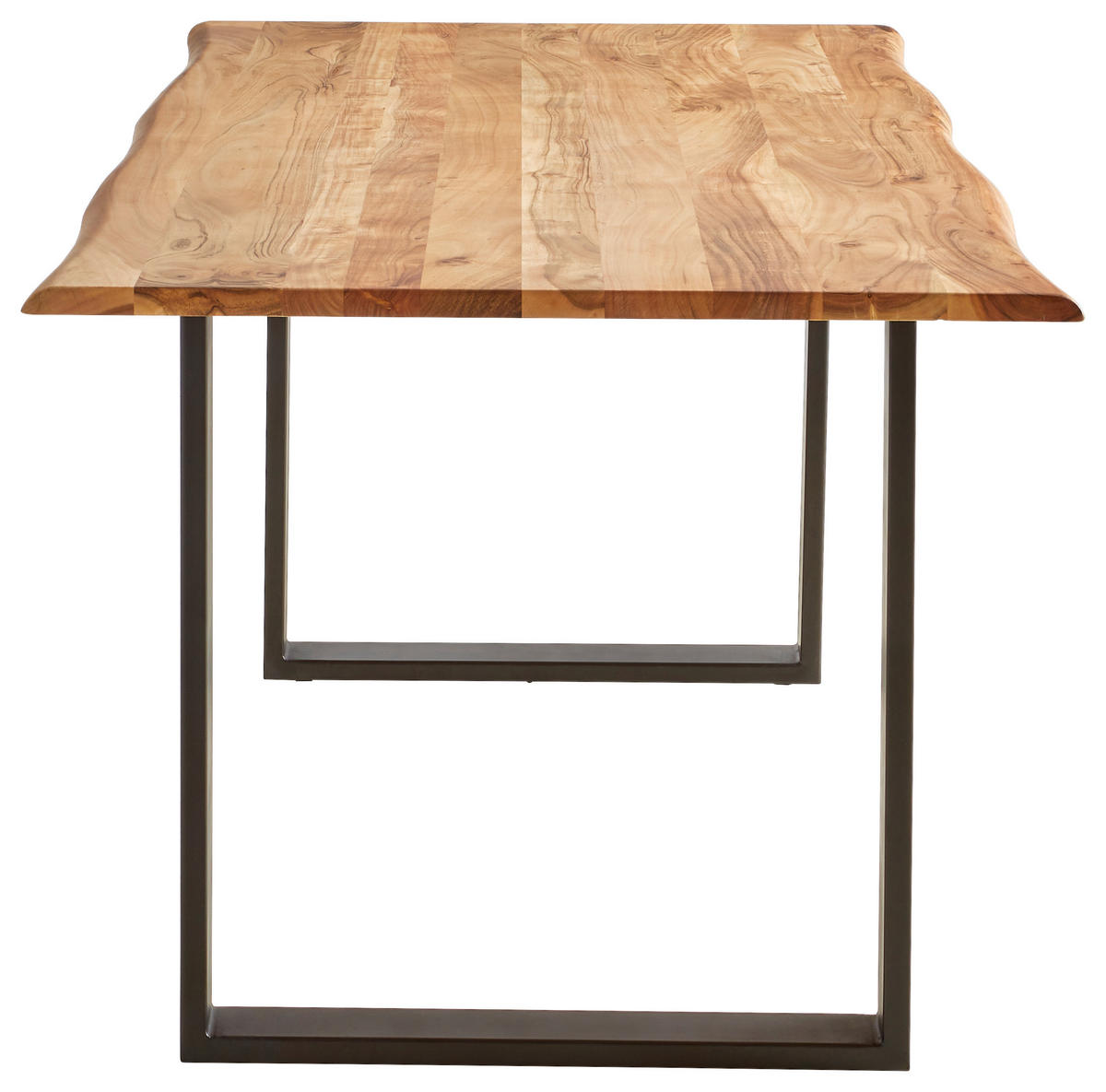 ESSTISCH in Holz, Metall 180/90/76 cm   - Schwarz/Akaziefarben, Basics, Holz/Metall (180/90/76cm) - MID.YOU