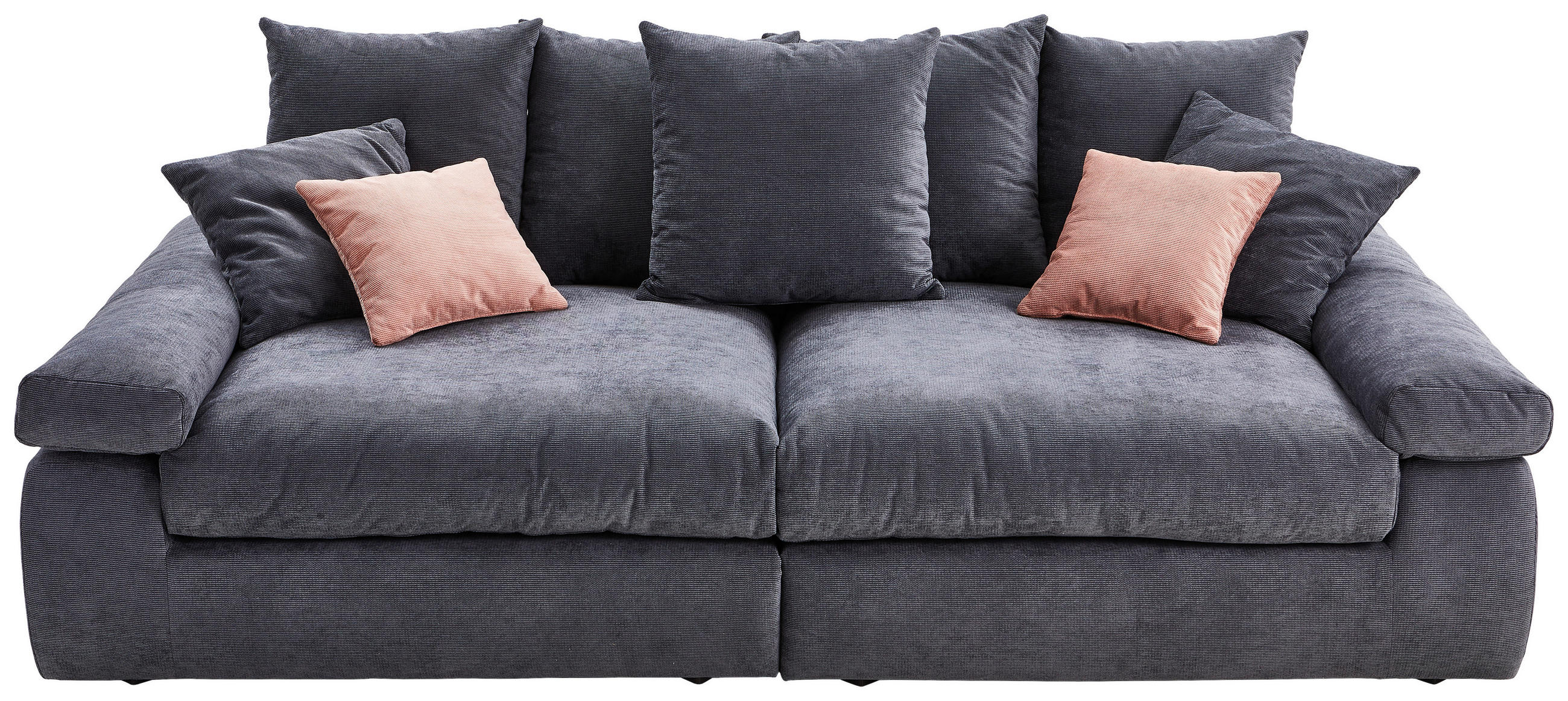 Carryhome Bigsofa Anthrazit, Rosa 260x90x140 cm