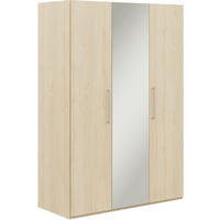 KLEIDERSCHRANK in Eichefarben  - Edelstahlfarben/Eichefarben, Design, Glas/Holzwerkstoff (151,3/213,6/59,3cm) - Cantus