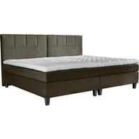 BOXSPRINGBETT 200/200 cm  in Dunkelbraun  - Dunkelgrau/Dunkelbraun, Trend, Holz/Textil (200/200cm) - Esposa