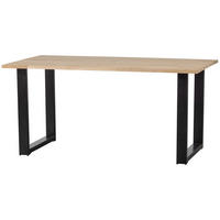 ESSTISCH in Holz 160/90/75 cm   - Schwarz/Naturfarben, MODERN, Holz (160/90/75cm) - Livetastic