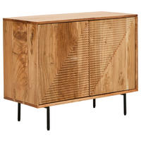 SIDEBOARD  100/71/39 cm  - Schwarz/Naturfarben, Design, Holz/Metall (100/71/39cm) - Livetastic