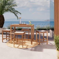 ZÁHRADNÁ BAROVÁ SÚPRAVA drevo, plast - sivá/farba tíku, Modern, drevo/plast (110/40/60/46/90/61cm) - Ambia Garden