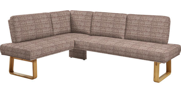 ECKBANK 174/280 cm in Braun, Eichefarben - Eichefarben/Braun, Design, Holz/Textil (174/280cm) - Dieter Knoll