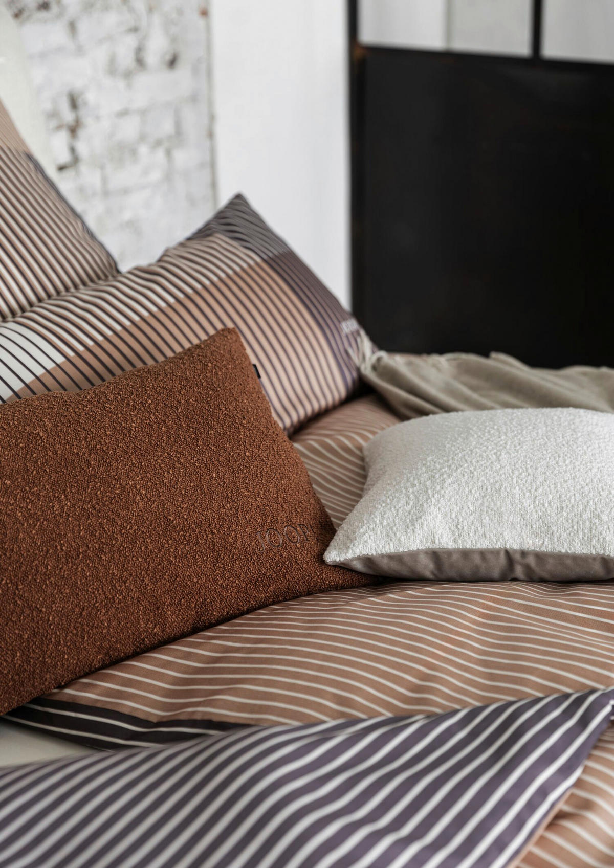 ÁGYNEMŰHUZAT-GARNITÚRA 140/200 cm  - barna, Trend, textil (140/200cm) - Joop!