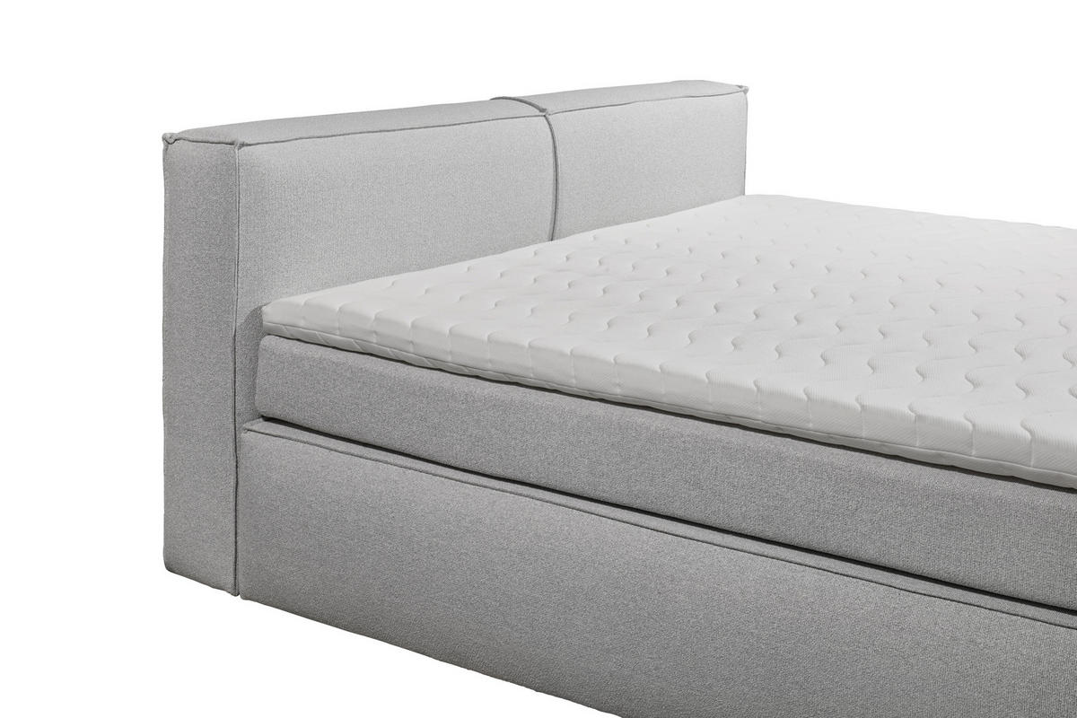 FAMILIENBOXSPRINGBETT - Silberfarben/Schwarz, LIFESTYLE, Kunststoff/Textil (240/200cm) - Esposa