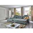ECKSOFA  in Echtleder Blaugrau  176/334 cm  - Blaugrau/Schwarz, Design, Leder/Metall (176/334cm) - Dieter Knoll