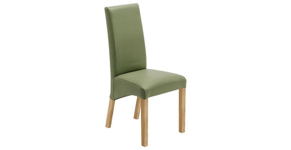 STUHL Lederlook Eichefarben, Dunkelgrün - Dunkelgrün/Eichefarben, KONVENTIONELL, Holz/Textil (47/102/57cm) - Carryhome