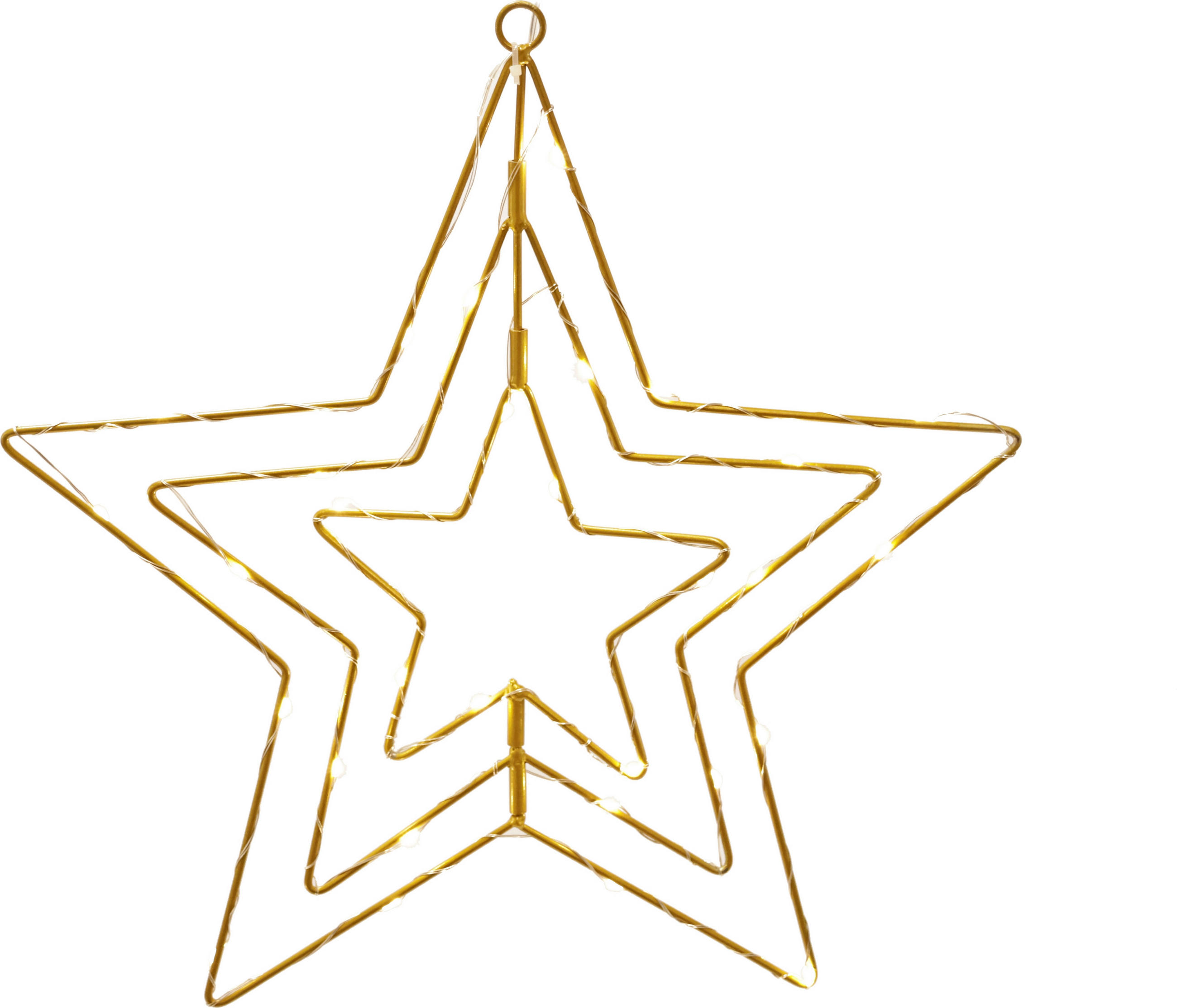 DEKOSTERN  - Goldfarben, Basics, Metall (35/35cm) - X-Mas