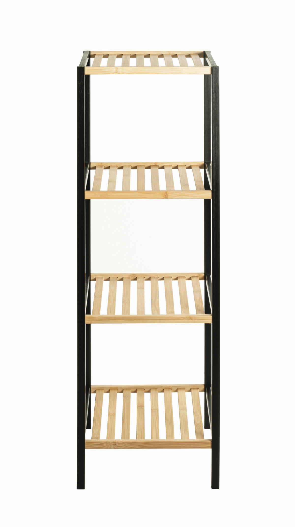 REGAL Bambus Hartholz Naturfarben, Schwarz  - Schwarz/Naturfarben, Design, Holz (35/115/35cm)