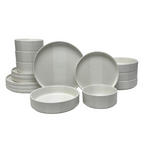 KOMBISERVICE Kyoto striscia 16-teilig  - Weiß, Trend, Keramik - Novel